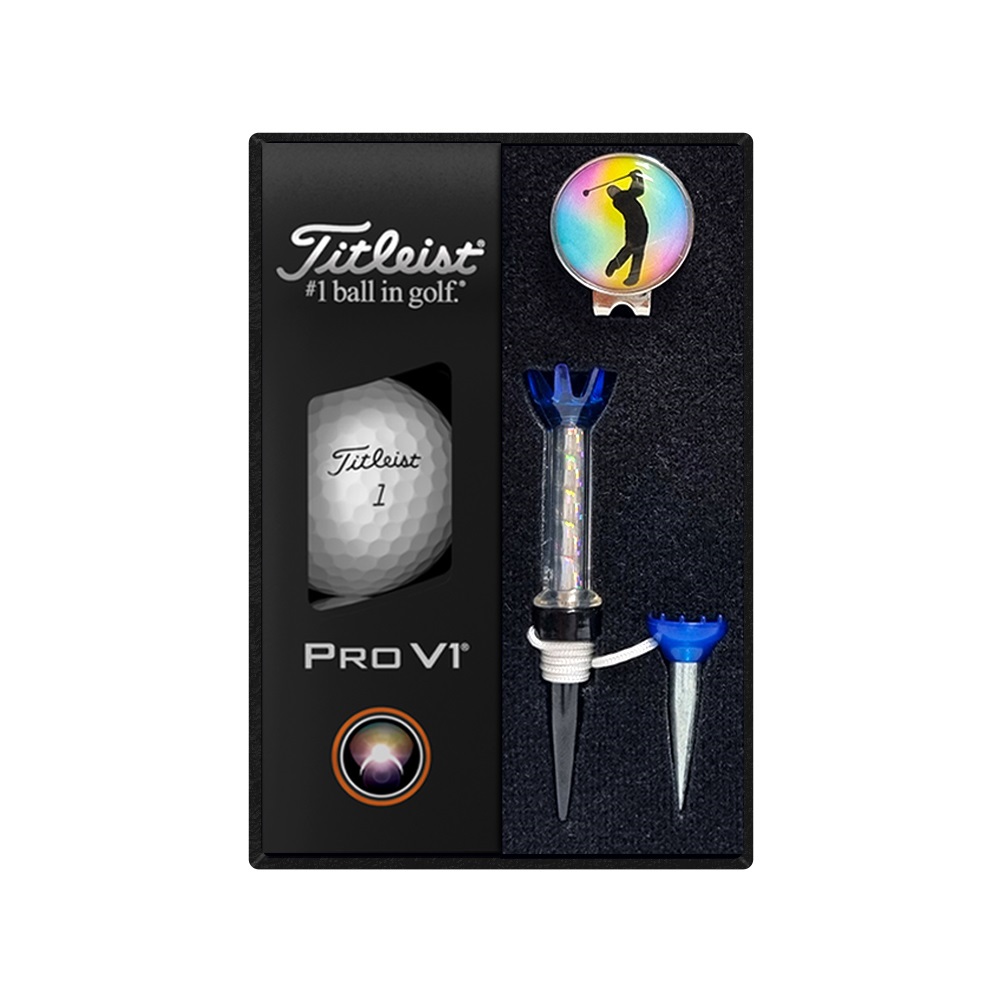 타이틀리스트 PRO V1 골프공 + 자석티+볼마커 세트 T201