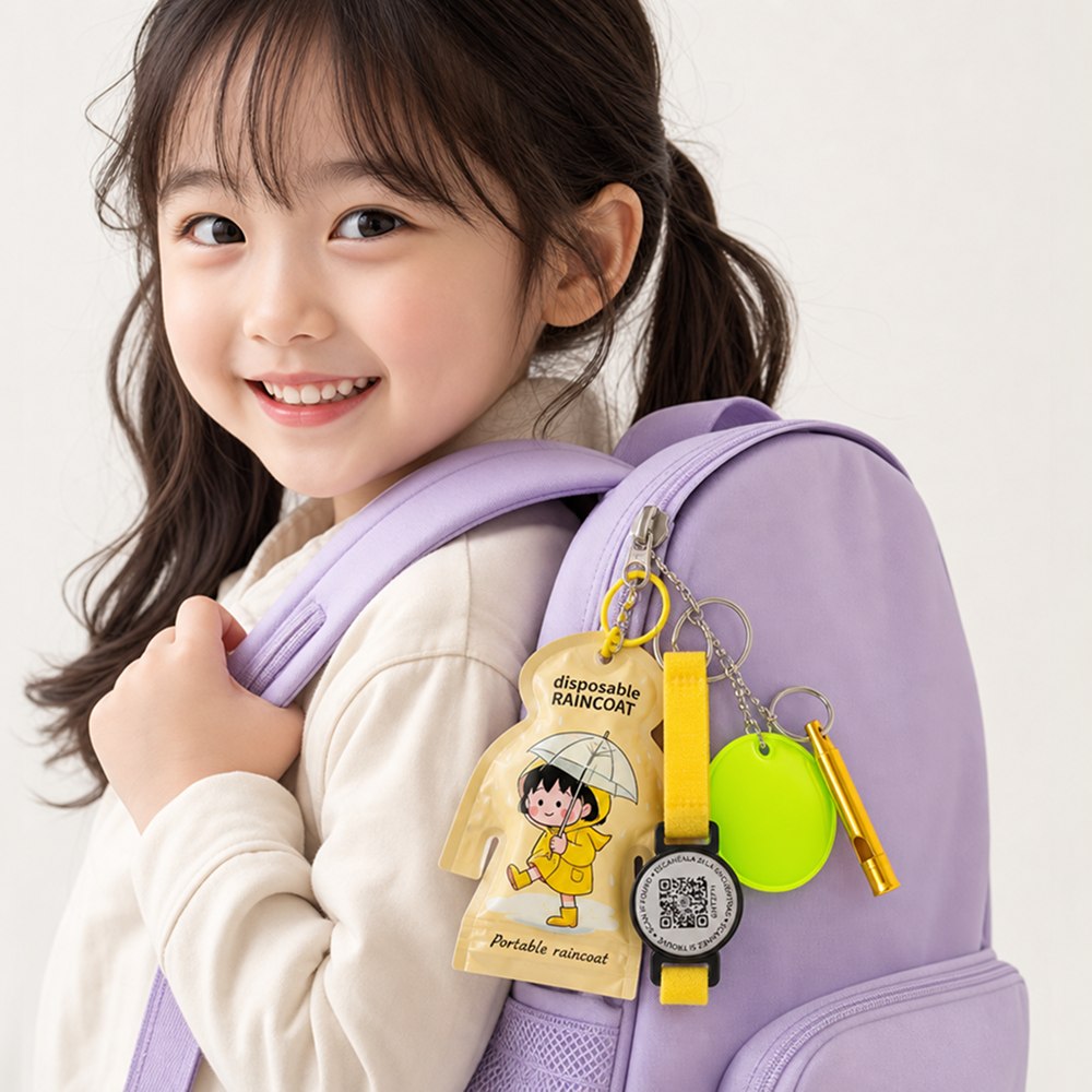 편한생활연구소 아이 가방 안심 키링 세트