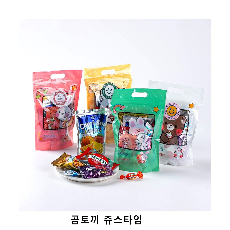 위크앤드 곰토끼 쥬스타임 과자 간식 답례품