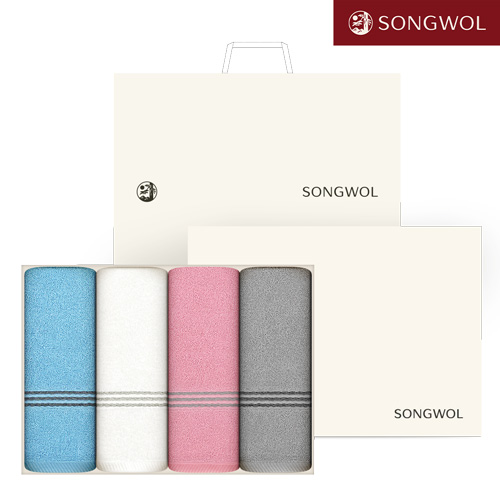[송월타올] 송월 웨이브38 (120g) 4P 타올세트