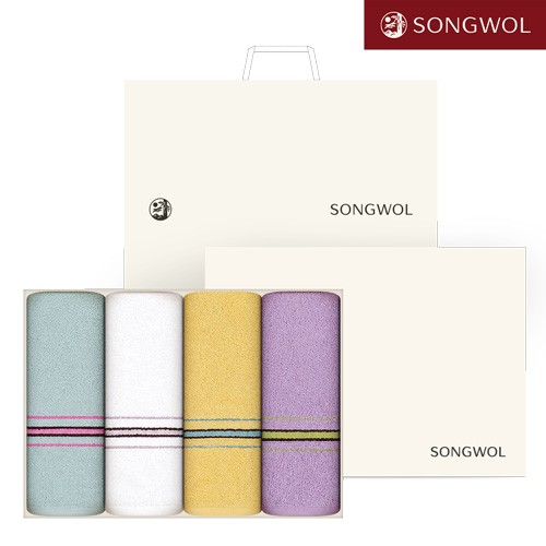 [송월타올] 송월 컬러링40 (130g) 4P 타올세트