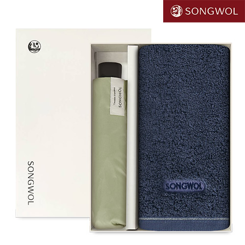 [송월타올] 컬러풀40 (170g) + 3단 베이직 수동 우산 2P 콤보세트