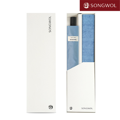 [송월타올] 뱀부 프리미엄 무지40 (180g) + 3단 솔리드 반자동 우산 2P 콤보세트