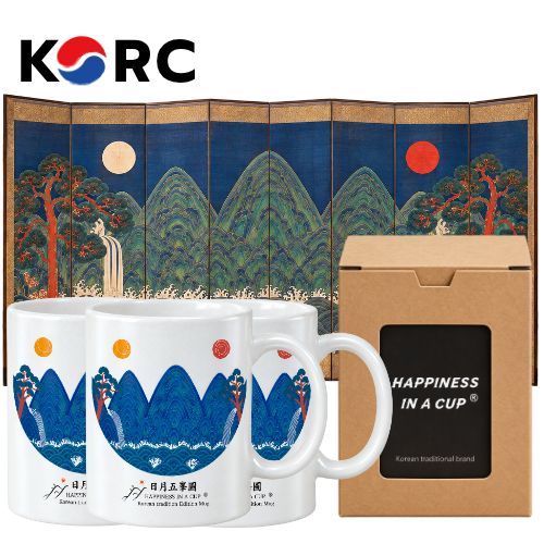 한국전통 에디션 일월오봉도 도자기 머그 355ml