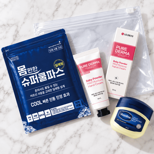 몸편한 건강돌봄 파스세트 (일체형 파스+LG퓨어더마 핸드크림+바세린젤리)
