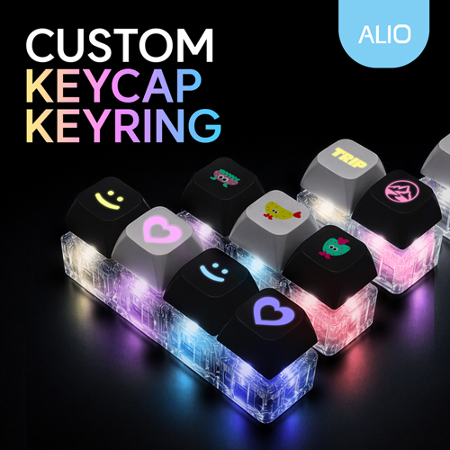 ALIO 커스텀 LED 라이팅 키캡 키링(LED로고인쇄) 2구