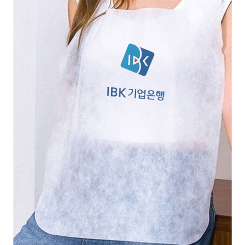 드림 고급형 일회용  앞치마 화이트 3도 인쇄 무료- 국산 정품