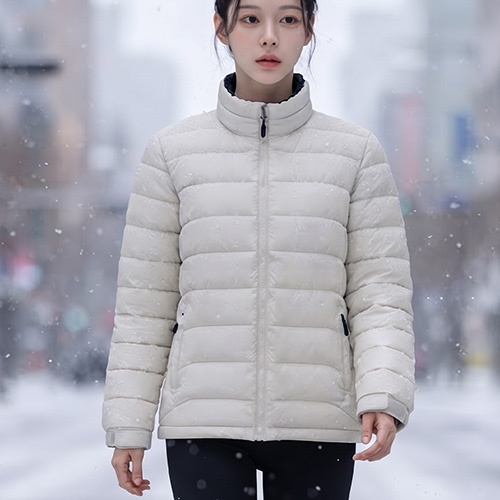 하프 패딩 자켓 주문제작 전사인쇄
