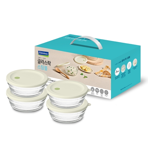 글라스락  스팀볼 4조세트(원형 310ml x 4)
