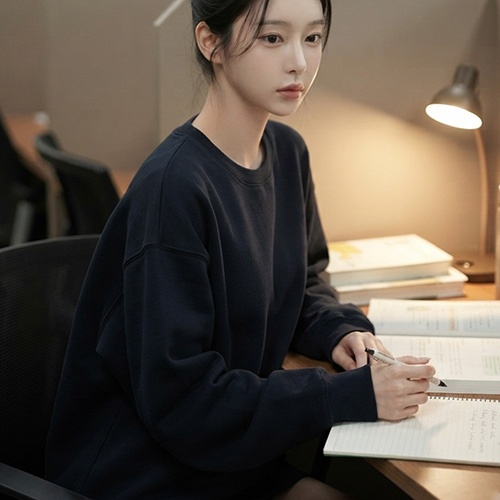 T/C 오버핏 기모 맨투맨 주문제작 전사인쇄