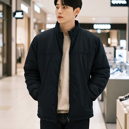 스탠드넥 방한 자켓 주문제작 전사인쇄