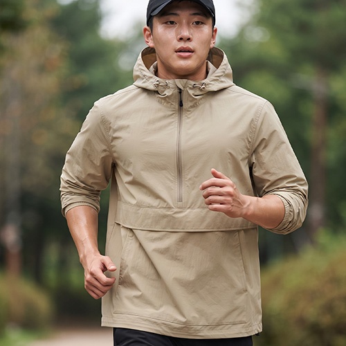올웨더 홑겹 아노락 주문제작 전사인쇄