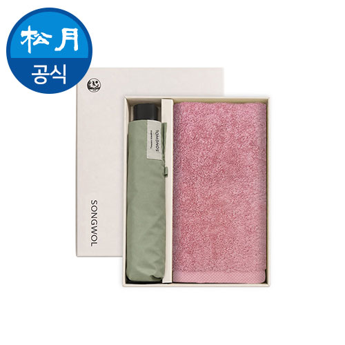 [송월] SW타월우산콤보세트 (소울그레이스40 1장 + 베이직수동 3단 1개) H