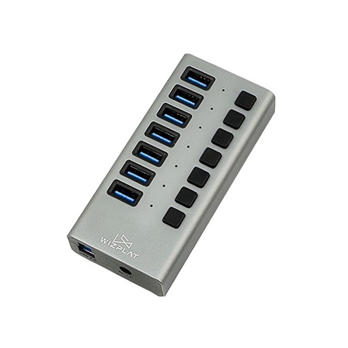 7포트 유전원 USB허브 USB3.2 Gen1 개별전원 36W 충전