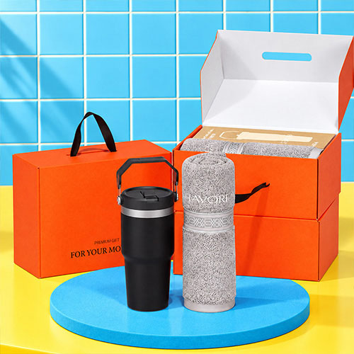 레드온 어반 탑핸들 스텐 텀블러세트 600ml+샤보렌 디럭스40 송월타올세트