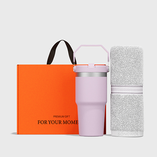 BS353 어반 탑핸들 스텐 텀블러세트 600ml+컬러 레일40 송월타올세트