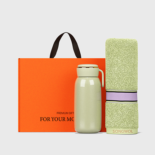 BS372 모엘 소프트링 스텐 텀블러세트 420ml+컬러 베이직36 송월타올세트