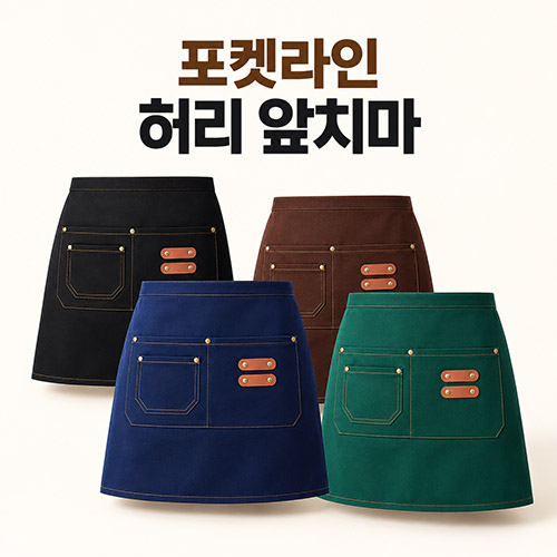 포켓라인 허리 앞치마